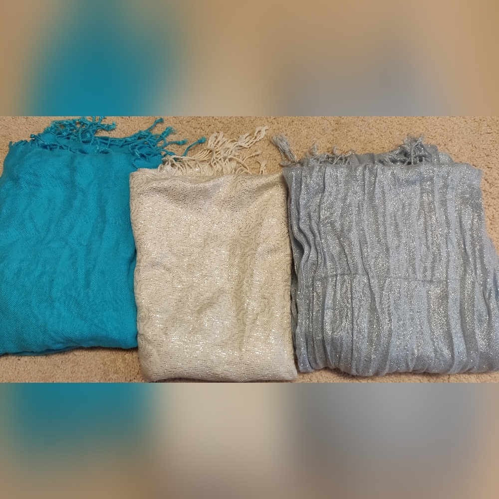 3 scarves/ head coverings bundle